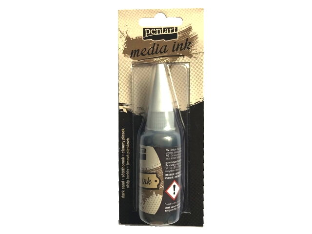 Media ink PENTART - alkoholový inkoust 20ml - tmavý písek