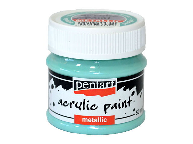 Metalická akrylová barva PENTART 50ml - tyrkysová