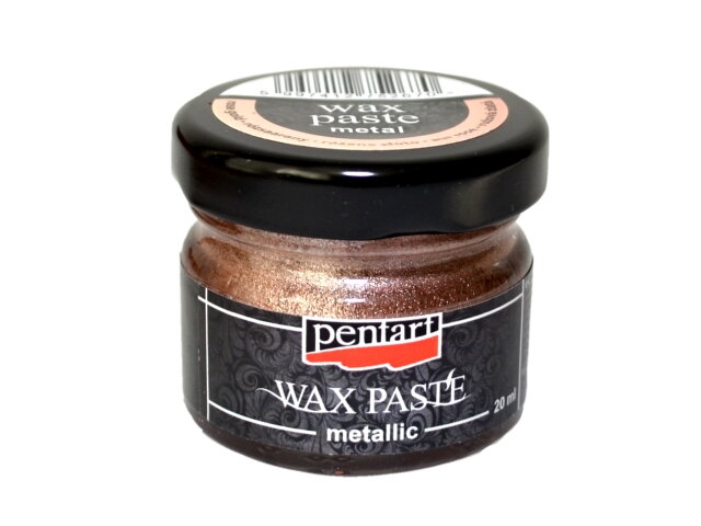 Metalická vosková pasta 20ml - růžově zlatá