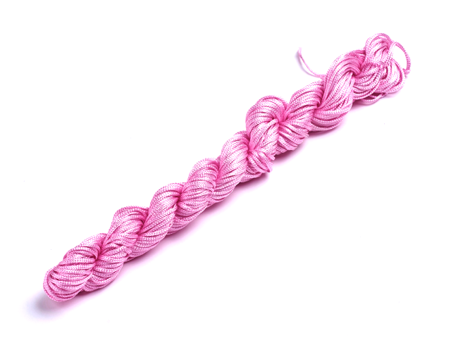 Nylonová bižuterní šňůrka 1mm 24m návin - růžová