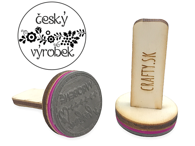 Razítko s dřevěnou rukojetí 30mm - český výrobek