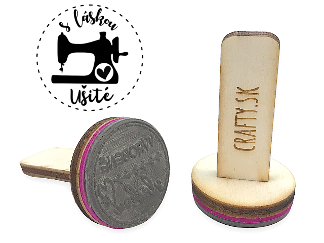 Razítko s dřevěnou rukojetí 30mm - s láskou ušité