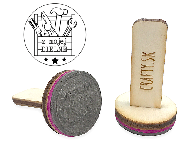 Razítko s dřevěnou rukojetí 30mm - Z mé dílny
