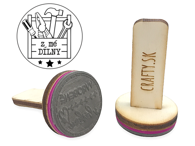 Razítko s dřevěnou rukojetí 30mm - Z mé dílny