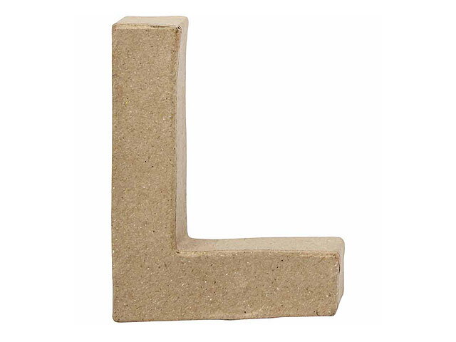 Písmeno z papír-mâché 10cm - L