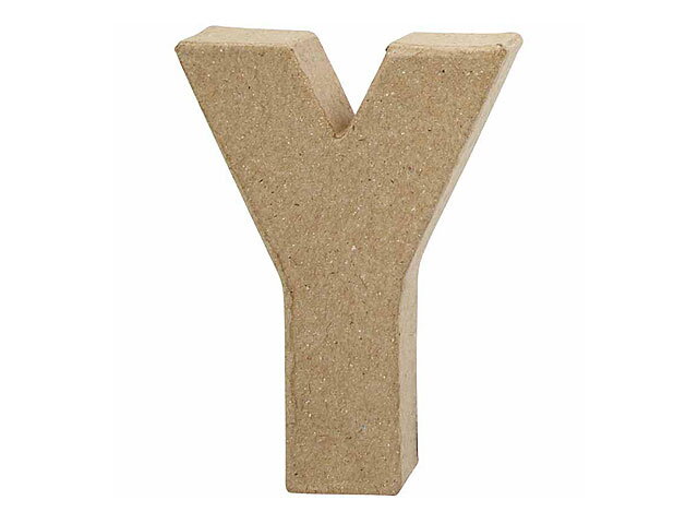 Písmeno z papír-mâché 10cm - Y
