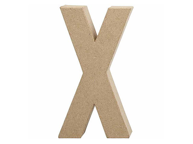 Písmeno z papír-mâché 20,5cm - X