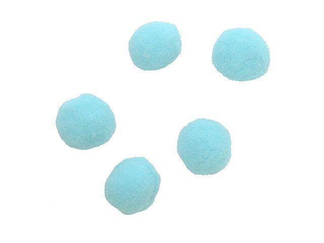 Plyšové POM POM kuličky 2cm 10ks  - azurové