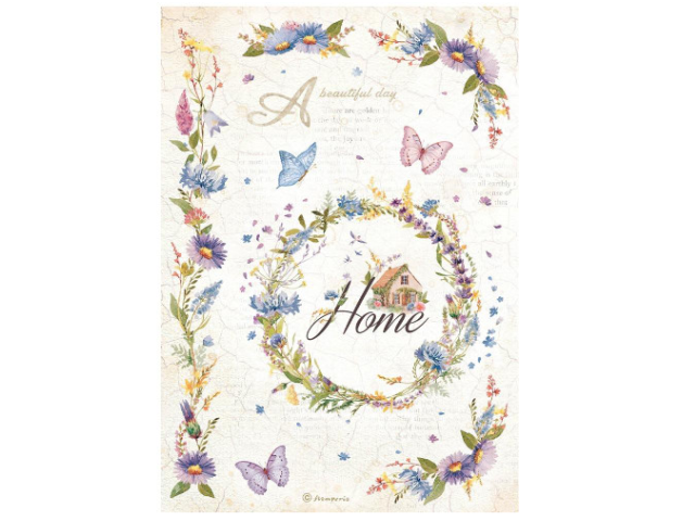 Rýžový papír A4 - Create Happiness Welcome Home Garland