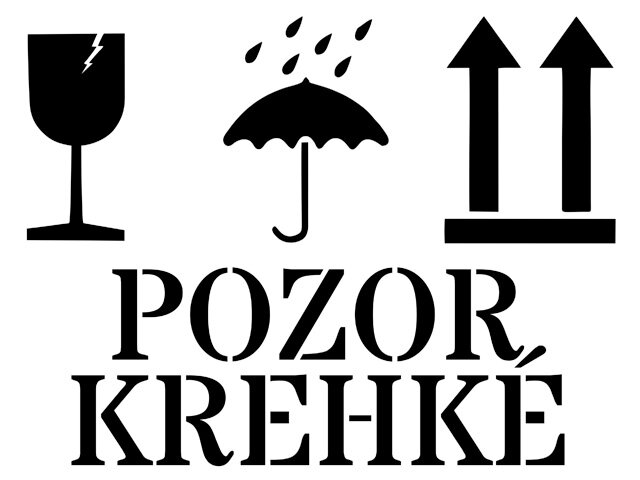 Šablona A4 - Pozor Křehké