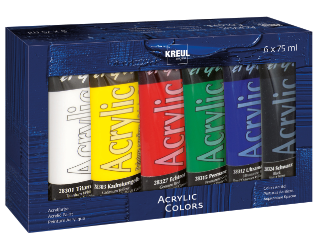 Sada akrylových barev EL GRECO KREUL 6x75ml - základní barvy