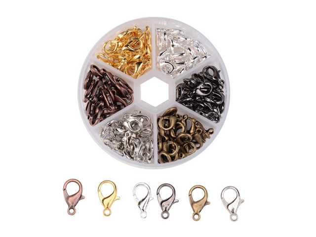 Sada bižuterních zapínání bez Niklu - delfín 10x6mm 240ks