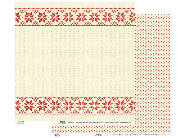 Scrapbook papír 30x30cm - severský vzor Nordic