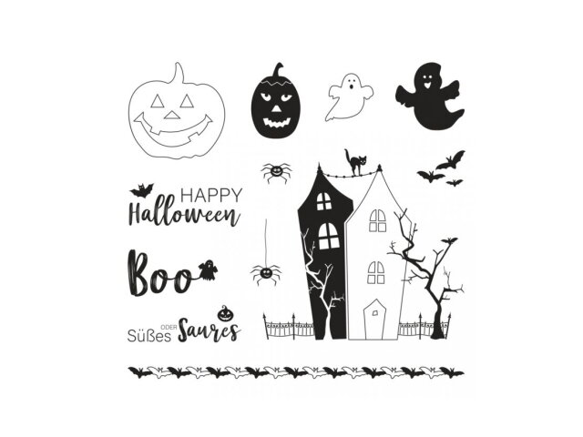 Silikonové razítka 10x10cm - Halloween