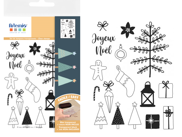 Silikonové razítka ARTEMIO - Woodsy Christmas - vánoční