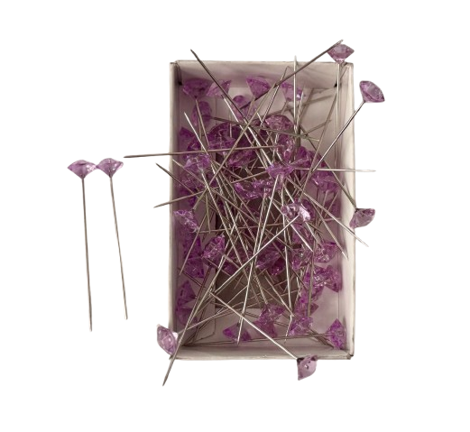 Špendlíky ozdobné 48mm 72ks - s kamínkem