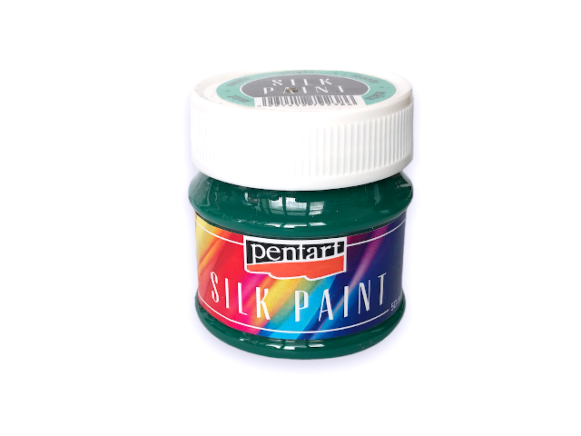 Tekutá barva na hedvábí a textil Pentart - 50ml - mátová