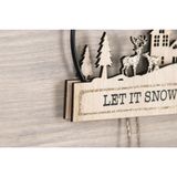Dřevěný dekorační nápis 11cm - Let It Snow