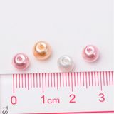 Skleněné korálky perleťové 6mm cca 200ks - meruňkový mix