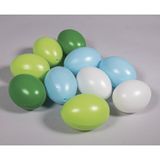 Plastová vajíčka 6cm 10ks - zeleno-modré
