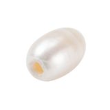 Korálky přírodní sladkovodní perly - oválné nugetky 7-10mm 10ks - krémově bílé