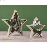 Dřevěné hvězdy - obrys 24cm a 35cm - 2ks