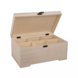Dřevěná krabička, truhlička s vyjímatelnými přihrádkami 28x18x13,5cm