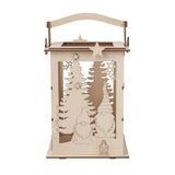 Dřevěná lucerna s trpaslíky 26x15cm - kreativní sada