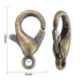 Bižuterní zapínání delfín - karabinka 10mm 10ks - antické bronzové
