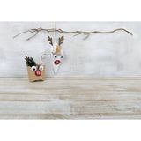 DIY sada na zdobení adventních sáčků - Veselý sob Rudolf