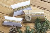 Efektové kraftové lepící washi pásky 5ks - stříbrné vánoční