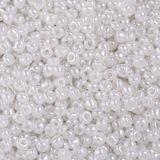Korálky Rokajl 4mm 20g - perleťové bílé