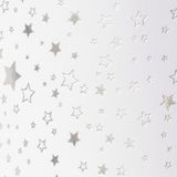 Kreativní bílý papír s potiskem A4 - stříbrné hvězdičky