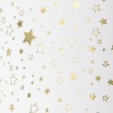 Kreativní bílý papír s potiskem A4 - zlaté hvězdičky