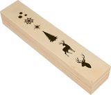 Razítka v dřevěné krabičce ARTEMIO 6ks - vánoční stromy