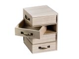 Dřevěná skříňka se 4 zásuvkami na pantech