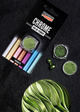 Rub-on pigmentový prášek Pentart - CHROME - dračí zelená
