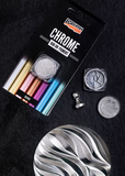 Rub-on pigmentový prášek Pentart - CHROME - stříbrný