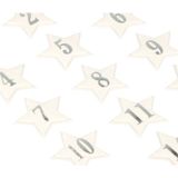 3D puffy adventní čísla ARTEMIO - stříbrné hvězdy