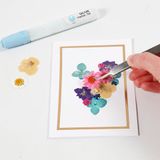 Sušené lisované květiny a listy 19ks - barevný mix