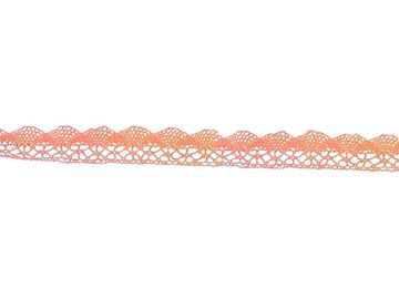 Bavlněná krajka vlnka 20mm - lososově oranžová