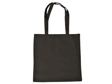 Bavlněná nákupní taška černá 38x42cm - dlouhé ručky