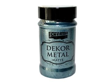 Dekor Metal PENTART - metalická akrylová barva matná 100ml - oxfordská modrá