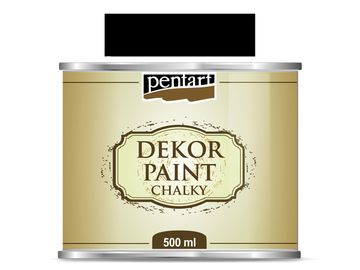 Dekor Paint Chalky - křídová vintage barva 500ml - ebenová černá