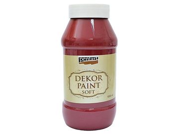 Dekor Paint Soft - křídová vintage barva 1000ml - burgundská červená