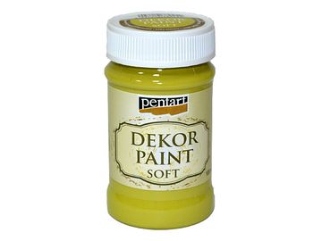 Dekor Paint - křídová vintage barva 100ml - nažloutlá zelená