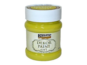 Dekor Paint - křídová vintage barva 230ml Pentart - nažloutlá zelená