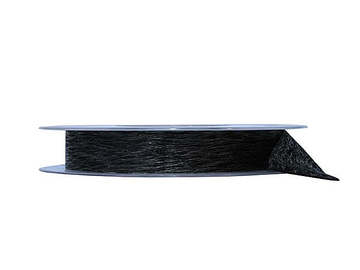 Dekorační chlupatá stužka 10mm - černá