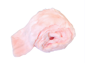 Dekorační kožešina - stuha 8cm 1,5m - baby růžová