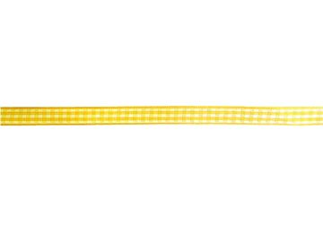 Dekorační stužka 10mm - károvaná žlutá